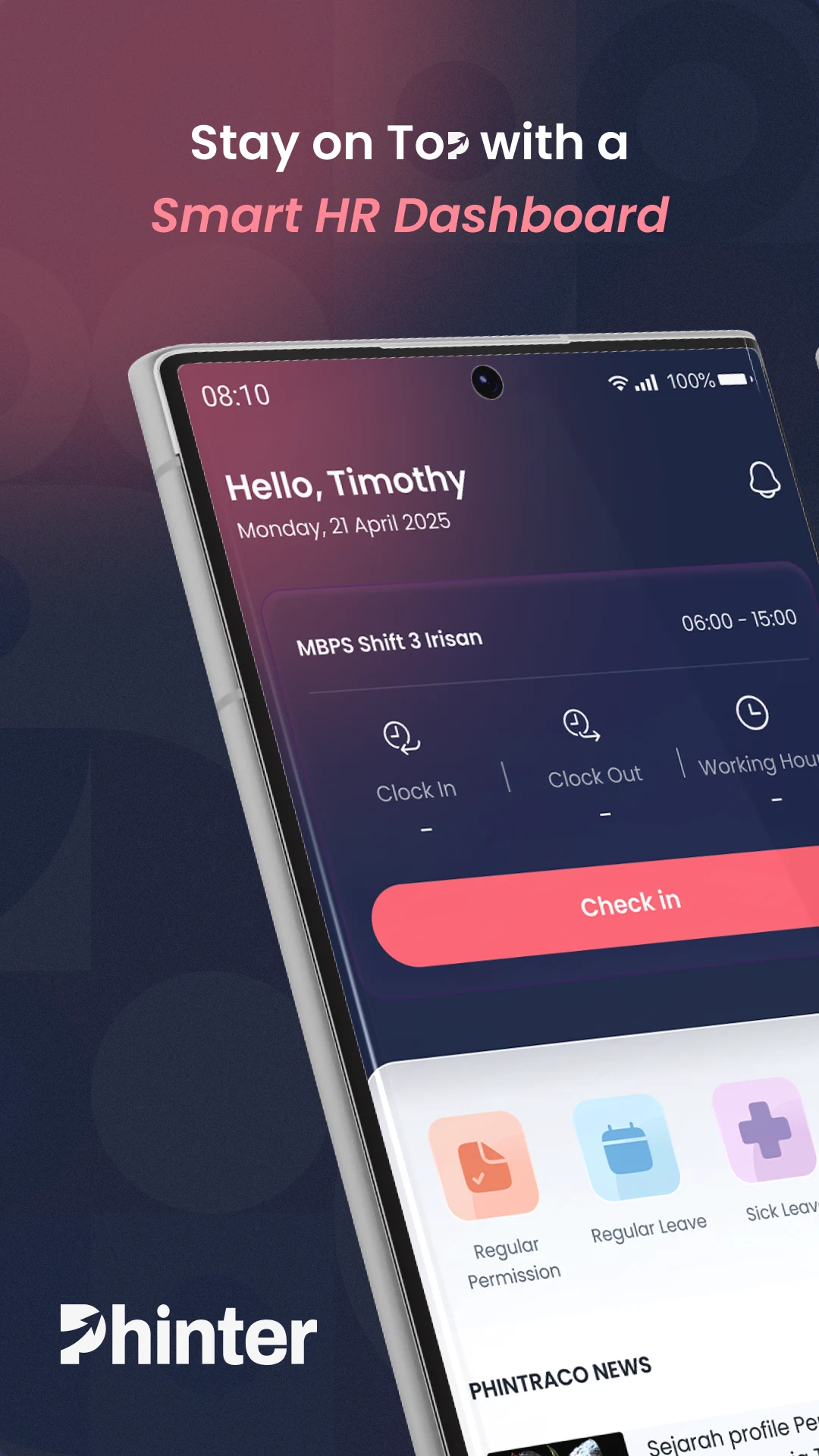 Phinter Mobile screenshot